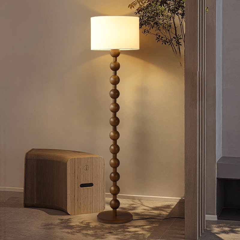 Japandi Holz Stehlampe